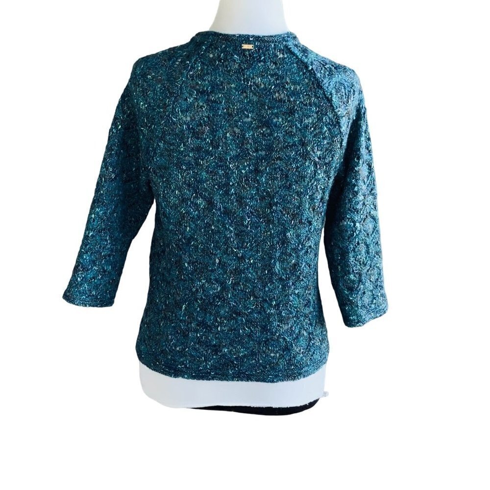 ST. JOHN LADIES COLORFUL MINGLED WOOL BLEND CARDIGAN SWEATER NWOT S - Picture 5 of 10